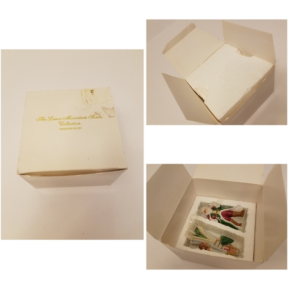 Vintage Lenox 2 Miniature Santa Mrs Claus Fine Porcelain Collection Figurines - Picture 16 of 16